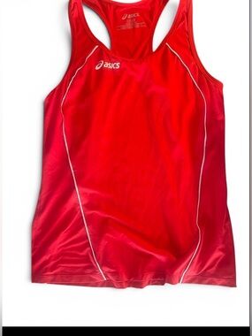 ASICS NWOT Pickleball Tennis Running Athletic Red T-Back Sports Workout Tank Top